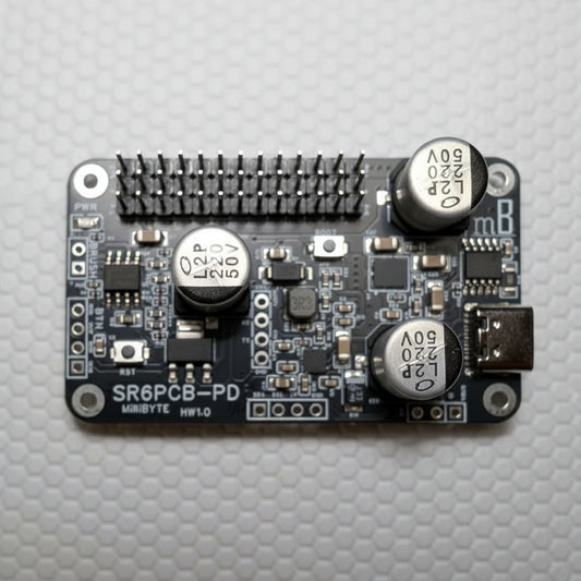 Electronic circuit board on a textured gray background